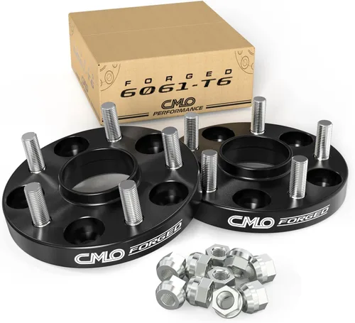 Miniatura 8 de Customadeonly Adaptadores de rueda centrados de 5x120 a 5x112 negro (4 piezas de 0.98 pulgadas de grosor) Diámetro de 2.858 in a 2.248 in Pernos