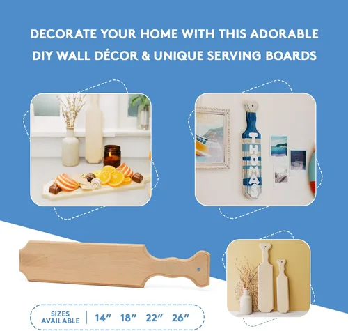 Miniatura 4 de Palas de fraternidad de hermandad de mujeres de 14 pulgadas, paquete de 5 paletas de madera griega sin terminar de abedul para decorar y pintar, por
