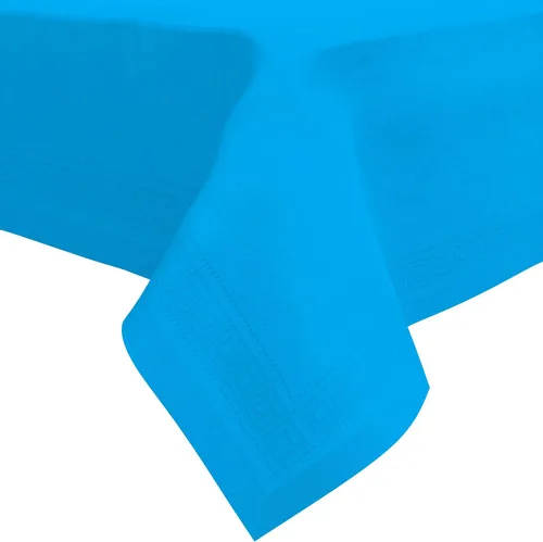 Miniatura 2 de HOUZZKINGZ USA Manteles de papel azul, 54 x 108 pies, paquete de 4 manteles de papel y plástico de alta calidad de 3 capas para fiestas, desechables