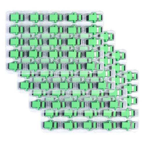 Miniatura 10 de Acoplador óptico de fibra óptica SC verde adaptador de fibra óptica monomodo SC, hembra SC a SC hembra APC acoplador óptico de fibra de modo único