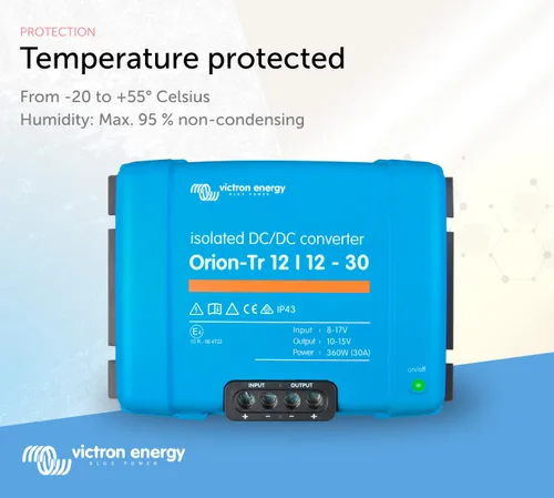 Miniatura 4 de Victron Energy Orion-Tr - Convertidor de CC a CC - 12/12 voltios 30 amperios 360 vatios - Protección IP43 - para sistemas de batería dual - Aislado