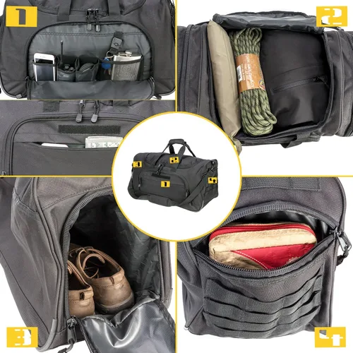 Miniatura 8 de Bolsa de gimnasio para hombres y mujeres con compartimento para zapatos, deporte, fin de semana, viajes, durante la noche, bolsa de transporte