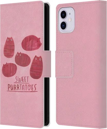 Miniatura 15 de Head Case Designs Officially Licensed Planet Cat Avocato Puns Leather Wallet Case Compatible with Apple iPhone 11