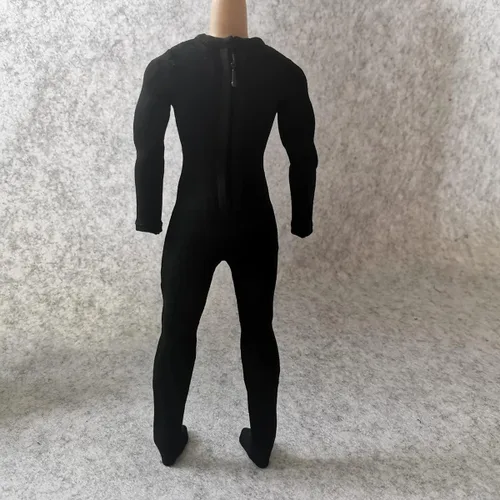 Miniatura 7 de Ropa de figura masculina a escala 1/6, overol de manga larga, overol de tela para figura de acción de 12 pulgadas, ropa de muñeca (negro)