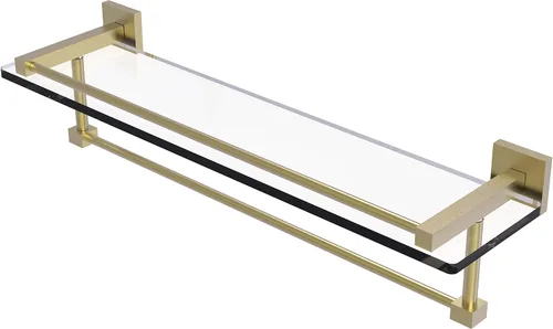 Miniatura 5 de Allied Brass MT-1-22TB-GAL Colección Montero - Estante de cristal para toallas, 22 pulgadas, bronce antiguo