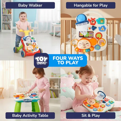 Miniatura 2 de TOY Life 3 en 1 Andador de bebé con centro de actividades, andador de sentarse a pararse para bebés de 6 a 12 meses, juguetes de caminar para bebés