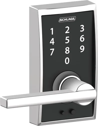 Miniatura 10 de Schlage - Cerradura táctil Camelot con picaporte Accent, cerradura de entrada electrónica sin llave (bronce envejecido, FE695 CAM 716 ACC)