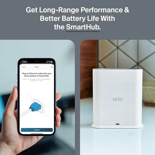 Miniatura 8 de Cámara de Seguridad Arlo Ultra 4K HDR (3ª Generación, Lanzamiento 2025) + SmartHub, Alimentación por Batería, Respuesta de Emergencia, Subtítulos