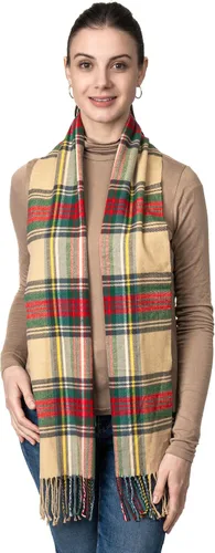 Miniatura 35 de Bufanda de invierno Achillea suave y cálida, de tartán, a cuadros, de cachemira, unisex