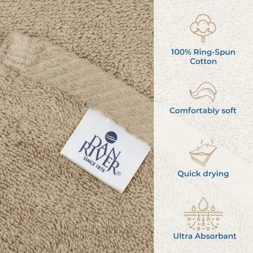 Miniatura 208 de DAN RIVER Paquete de 2 sábanas de baño de 35x70 pulgadas, sábanas de baño jumbo acanaladas para adultos, toallas grandes gruesas y absorbentes