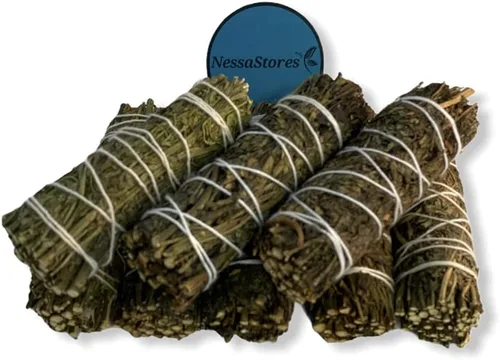 Miniatura 2 de NessaStores Ruda Rue - 3 barras para difuminar, 4 pulgadas atadas a mano, totalmente naturales, de origen ético para limpieza del hogar, limpieza