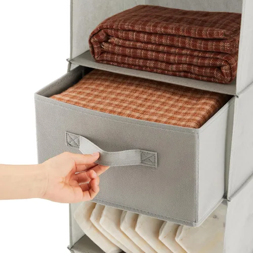 Miniatura 9 de MAX Houser Organizador colgante de armario de 6 niveles, estante colgante de armario con 2 ganchos resistentes para almacenamiento, paquete de 2