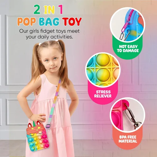 Miniatura 3 de Paquete de 120 juguetes fidget, set de regalos sensoriales pop para fiestas, regalos para niños, adultos, niños y niñas, rellenos para calcetines