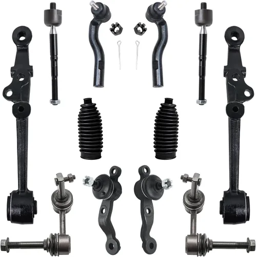 Miniatura 100 de Detroit Axle - Kit de suspensión delantera de 12 piezas para Mercury Grand Marquis Ford Crown Victoria Town Car 2003-2011, 2 brazos de control