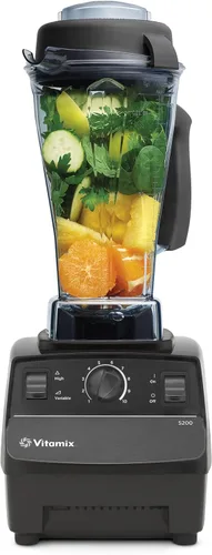 Vitamix Licuadora 5200, licuadora de grado profesional para batidos, sopas, helados y más, cuchillas de acero inoxidable, aparato de cocina Negro