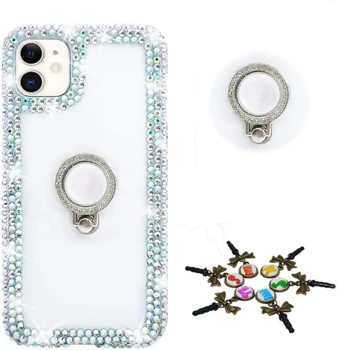 Miniatura 44 de Sparkle - Funda para teléfono compatible con Samsung Galaxy Z Flip 2 5G - Elegante - Funda 3D hecha a mano con diseño de diamantes de imitación