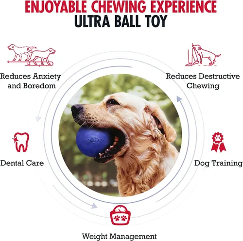 Miniatura 2 de SuperChewer - Pelota de juguete resistente para perros, reemplazo de por vida, goma natural fuerte, gran juguete para buscar perros, juguetes