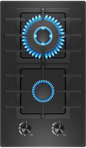 Miniatura 9 de Estufa de Gas de 2 Quemadores Tope de Cocina de Propano, Tope de Cocina de Gas de Vidrio Templado de 12 Pulgadas Quemador de Gas de Acero Inoxidable