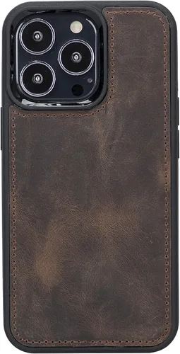 Miniatura 8 de Bayelon Funda compatible con iPhone 13 Pro, billetera de cuero triple de grano completo [2 en 1], funda magnética desmontable con ranuras