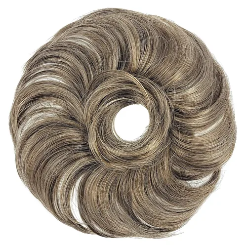 Miniatura 29 de HAIR COUTURE Avanti Moño desordenado - Pieza de extensión sintética instantánea, con pelo rizado ondulado postizo para mujeres