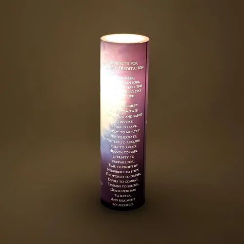 Miniatura 9 de Vela de oración devocional sin llama LED azul del Espíritu Santo