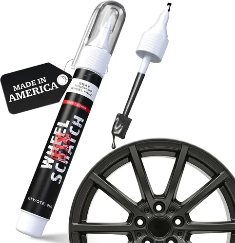 Miniatura 18 de Wheel Scratch Fix - Kit de retoque de llantas rápido y fácil, colores universales (negro (brillo))