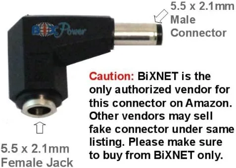 Miniatura 4 de LC52 - Convertidor de conector de ángulo recto para conector de alimentación de 0.217 x 0.083 in - LC52