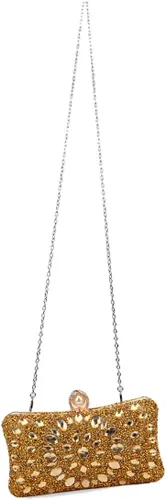 Miniatura 6 de Pifelife Bolsos de noche multicolor del embrague de la noche de las mujeres del Rhinestone del diamante, bolso multi de las señoras del embrague