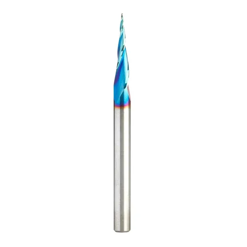 Miniatura 16 de Amana Tool 46286-K Brocas de enrutador CNC en espiral de corte de carburo para plástico, madera 2D/3D tallado 3.6 grados punta de bola de ángulo