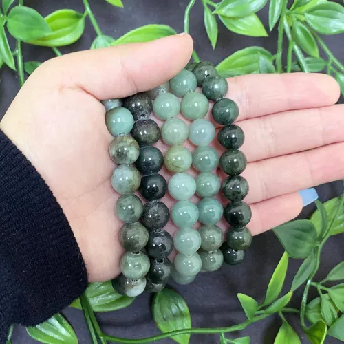 Miniatura 397 de Gem Avenue Handmade Round Bead Stretch Bracelet Unisex Natural Stone Beaded Jewelry for Men & Women, Elastic Wristband for Daily Wear