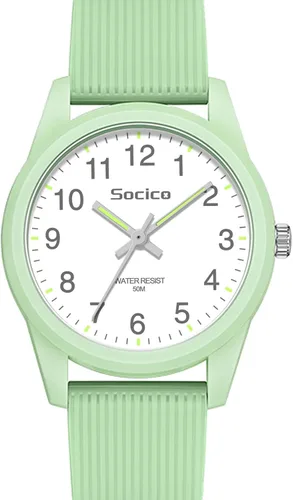 Miniatura 13 de SOCICO Reloj analógico para niños y niñas, reloj de aprendizaje fácil de leer, resistente al agua 50M, reloj de pulsera de banda suave para edades
