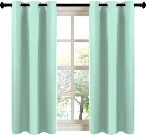 Miniatura 130 de LA PALMA Cortinas opacas con aislamiento térmico y ojales, para sala de estar, dormitorio, paquete de 2 paneles