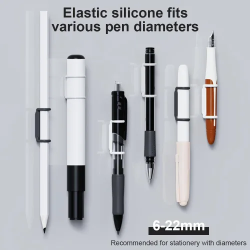Miniatura 2 de WALLFID Paquete de 10 clips magnéticos de silicona para bolígrafos, ideal para bolígrafos de tinta de gel o marcadores de borrado en seco