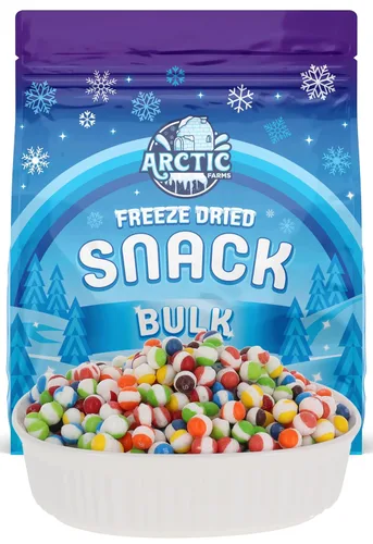 Arctic Farms Caramelos liofilizados Frittles a granel en bolsas y en caja (sabores triturados) (3 libras)