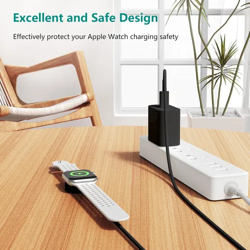 Miniatura 2 de Upgraded Apple Watch Charger, Magnetic Fast Charger, USB C Charger Block Plug Adapter with 3FT iWatch Portable Wireless Fast Charging Cable Cord for