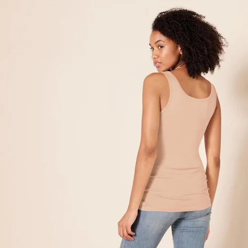 Miniatura 4 de Tienda Essentials Women's Slim-Fit Tank Top, Pack of 2, Beige