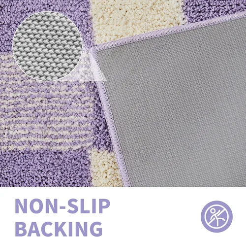 Miniatura 5 de CozeCube Alfombras de baño para baño antideslizantes, alfombra de baño de microfibra esponjosa absorbente lavable, alfombras de baño estéticas