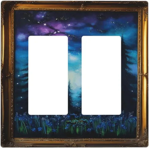Miniatura 49 de BirdArt - Cubierta decorativa para interruptor de luz de 1 cuadrilla, placa de pared dúplex individual, placa frontal eléctrica para decoración