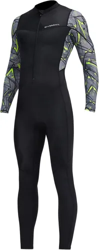 Aivtalk Traje de buceo de cuerpo completo para hombre, manga larga, cremallera trasera, traje de neopreno con protección solar UV, refrescante, A