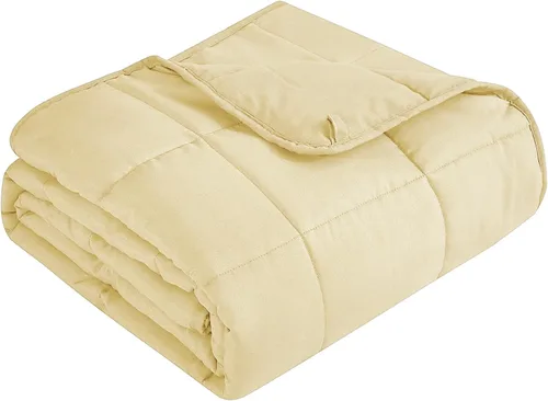 Miniatura 19 de Topcee - Manta con peso para adultos (15 libras, 48 x 72 pulgadas), manta de enfriamiento pesada de tamaño individual, suave y transpirable