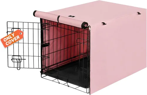 Miniatura 13 de X-ZONE PET Cubierta para jaula de perro de doble puerta - Cubierta para perrera de poliéster, se ajusta a jaula de alambre para perros de 24