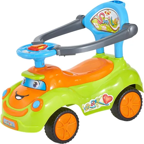 Miniatura 9 de VEVOR Coche de Paseo Infantil, Coche de Empuje para Niños de 19 a 36 Meses, Buggy con Barreras de Protección, Asa y Almacenamiento Bajo el Asiento