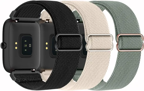 Paquete de 3 correas elásticas de nailon compatibles con SKG Smart Watch para mujeres y hombres, correas elásticas suaves de liberación rápida para
