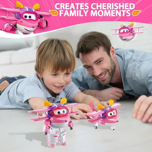Miniatura 6 de Super Wings Juguetes transformables, Juguetes de Avión Transformable Ellie de 5 pulgadas, Figuras de Acción Modo 2 en 1, de Avión a Robot, Regalo
