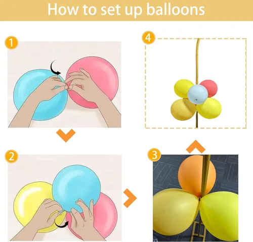 Miniatura 6 de Kit de arco de globos, juego de 2 soportes de arco de globos dorados, marcos de arco de boda con base cuadrada de metal arco de flores para fiesta