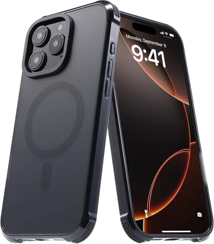 Miniatura 71 de Tigowos Magnetic Guardian - Funda diseñada para iPhone 11 Pro [probada en caídas de grado de 10 pies y compatible con MagSafe] Funda delgada Negro