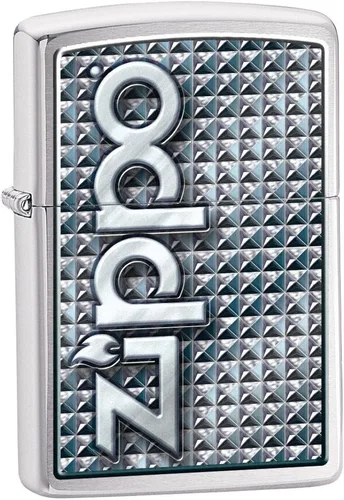 Miniatura 25 de Encendedor de bolsillo Zippo negro mate con diseño de logo de Zippo Logotipo de oro mate negro