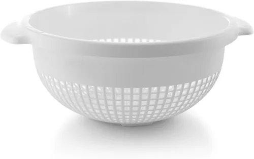 Miniatura 4 de YBM Home Colador Escurridor de Plástico Profundo con Mango – Hecho de Plástico Seguro para Alimentos Libre de BPA - Duradero y Apto