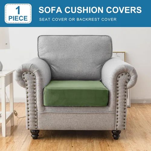 Miniatura 3 de Funda para Sofá de Terciopelo Elástico Funda de Cojín de Sofá 1 Pieza - Funda Elástica Lavable para Asiento o Respaldo, Fundas de Asiento para Sofás