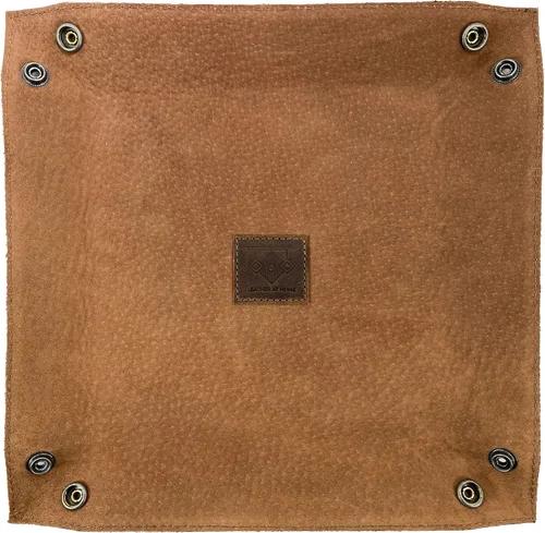 Miniatura 2 de Leather At Home, Catchall grande hecho a mano de cuero de grano completo, marrón bourbon